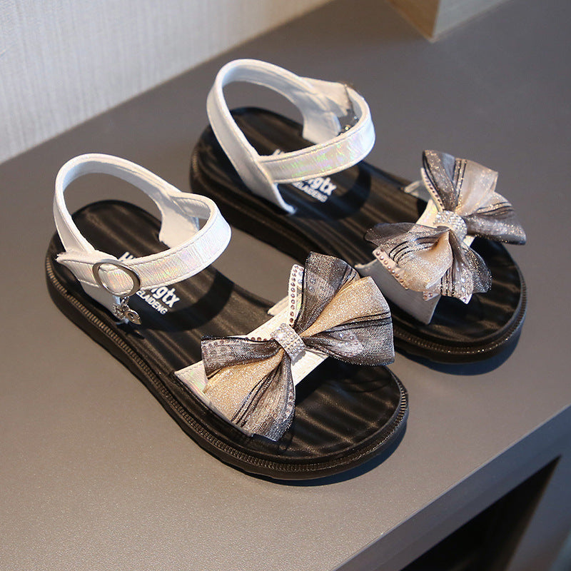 Fashionable Girls' Bow Shoes