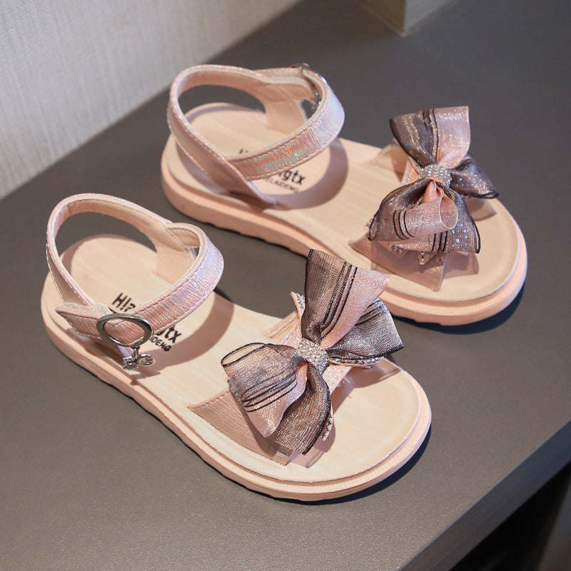 Fashionable Girls' Bow Shoes