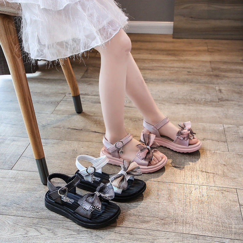 Fashionable Girls' Bow Shoes