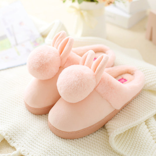 Girls' Cotton Slippers – Autumn & Winter Indoor Warmth