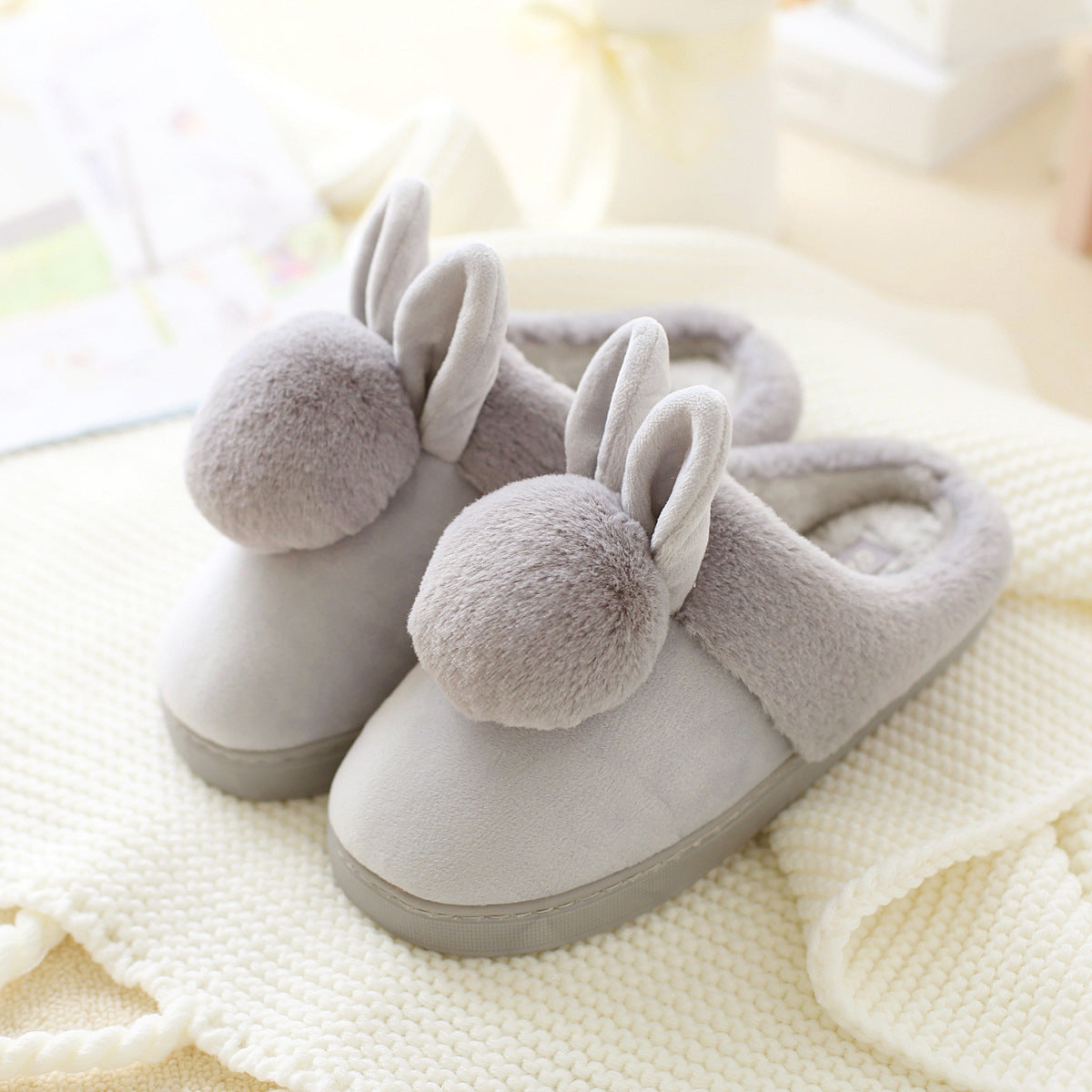 Girls' Cotton Slippers – Autumn & Winter Indoor Warmth