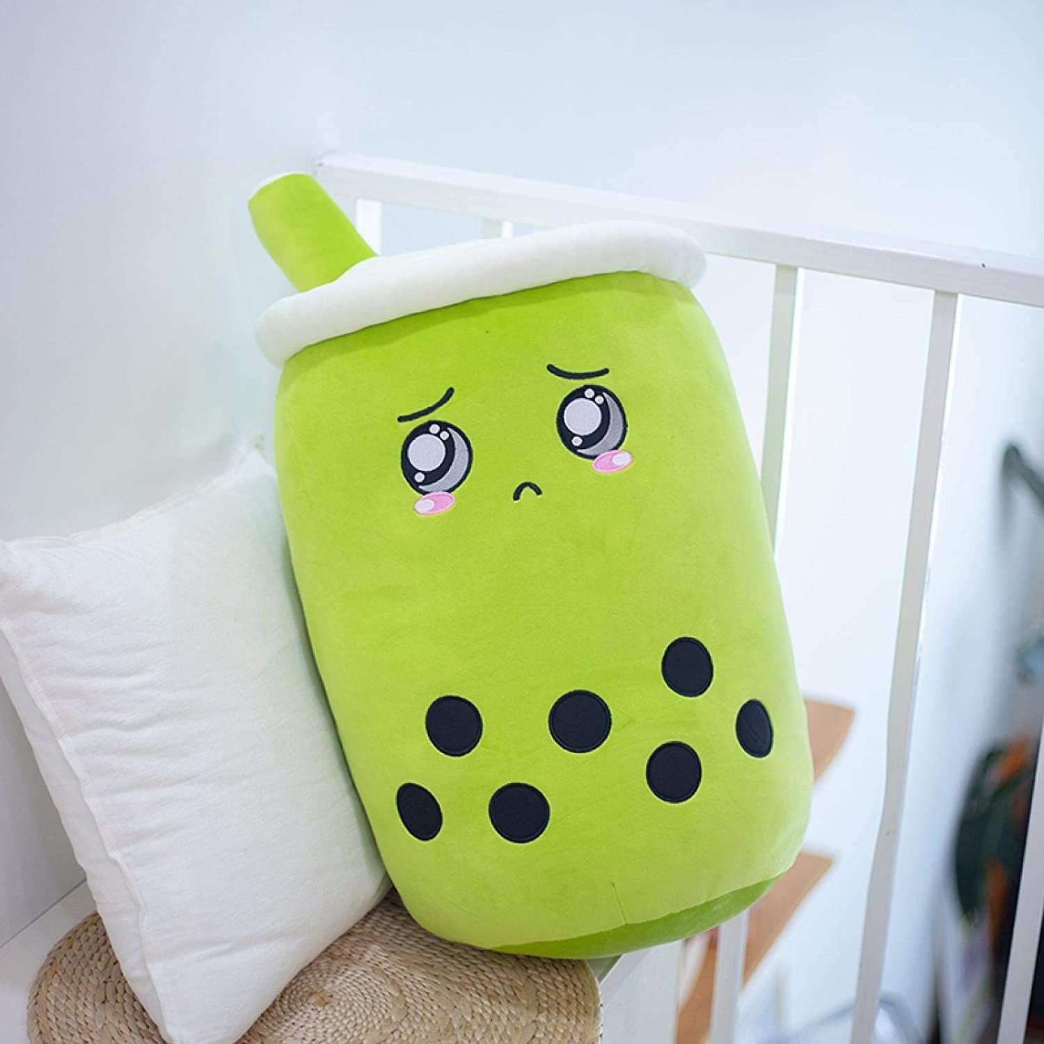 Cute Fruit Drink Plush – Soft Strawberry Milk Tea Boba Pillow Toy - LIYAH MARKET