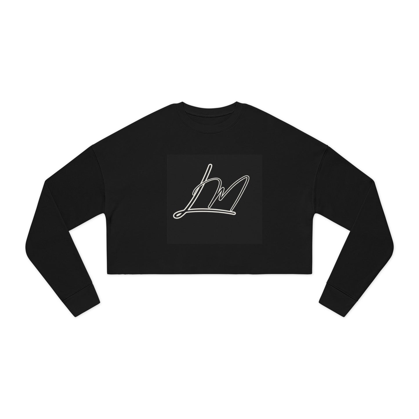 Chic Black Cropped Sweatshirt with Modern Design - LIYAH MARKET