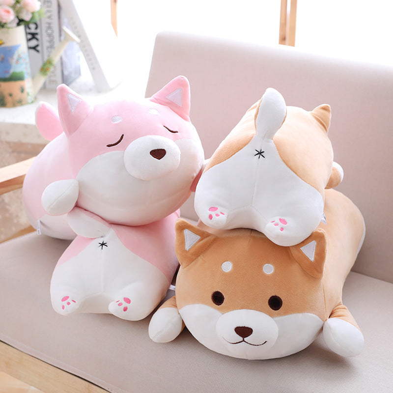 Cute Shiba Inu Dog Plush Toy – Soft Kawaii Cartoon Pillow