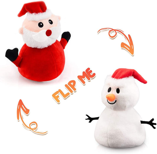 Reversible Santa & Snowman Plush Toy for Christmas and New Year - LIYAH MARKET