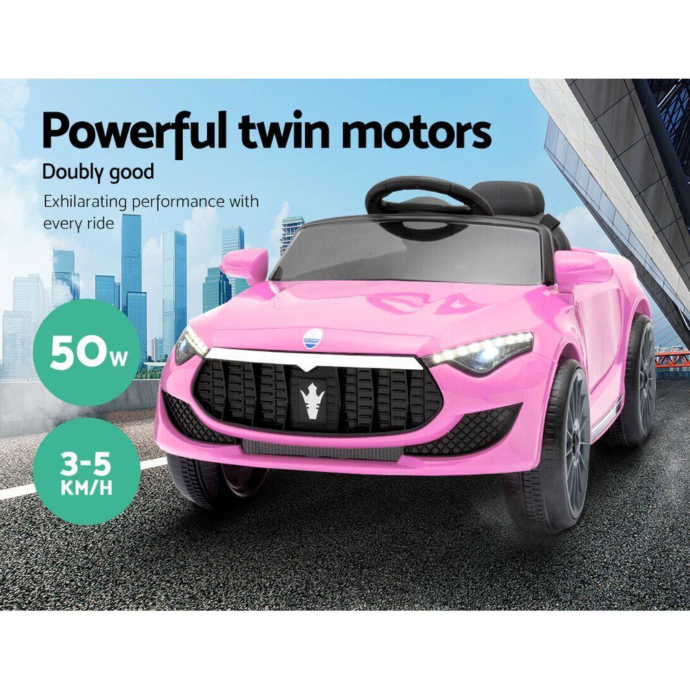 Rigo Kids Ride On Car Battery Electric Toy Remote Control Pink Cars