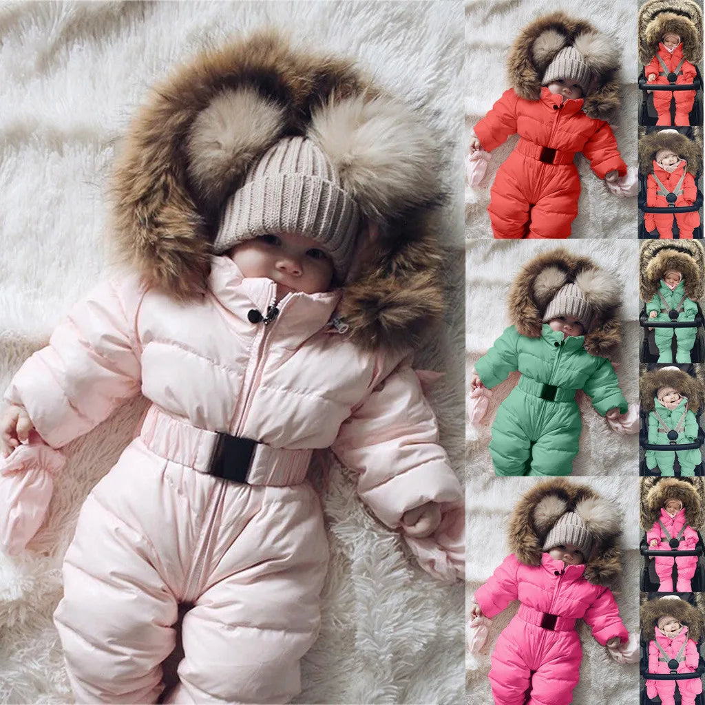 Baby Winter Hooded Jumpsuit Snowsuit