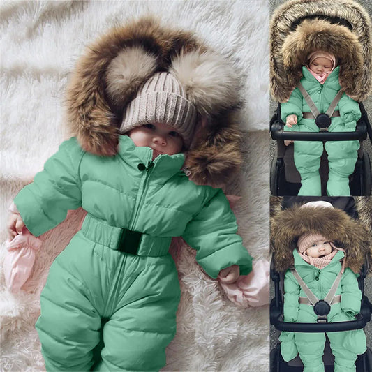 Baby Winter Hooded Jumpsuit Snowsuit